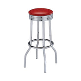 Coaster Hopkins Upholstered Top Bar Stools Red and Chrome (Set of 2) Model 2299R
